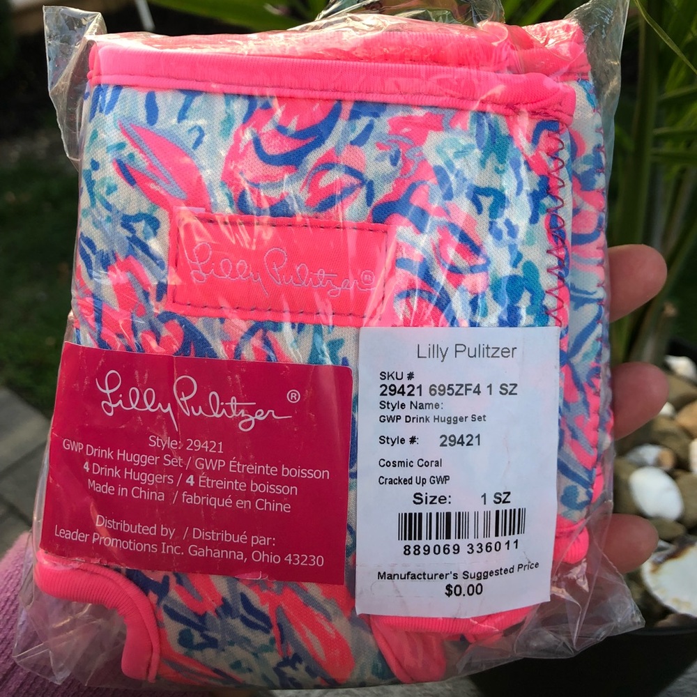 Lilly Pulitzer Drink Huggers, set of 4